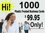 1000 Plastic Frosted Business Cards